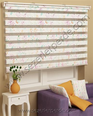 Baskılı Zebra Perde Desen 523