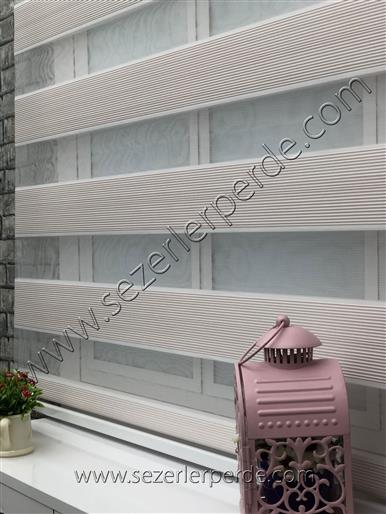 Yeni Sezon Zebra Perde Micro Plise Pudra
