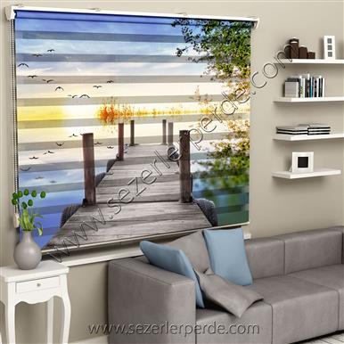 Poster Baskılı  Zebra Perde  SZR-1046