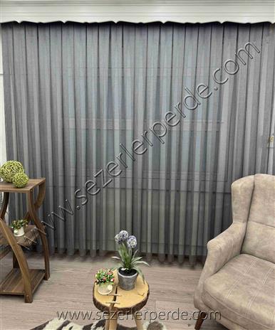 YENİ SEZON ÖRME TÜL PERDE KDK14144 V-6 GRİ