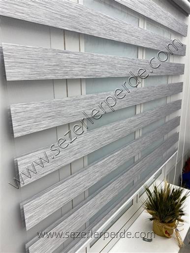 Bambu Zebra Perde Gri Yeni Sezon 3105