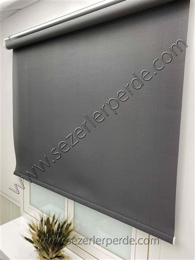 Orjinal PVC Screen Stor Perde Koyu Gri