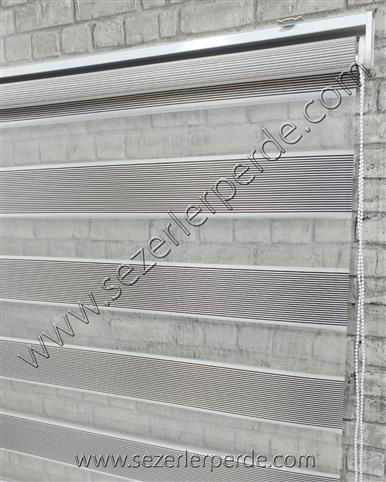 Mikro Plise Zebra Perde Siyah