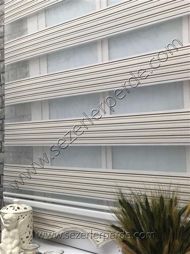%25 İndirimli Yeni Sezon Double Simli Zebra Perde 9226