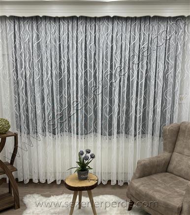 Yeni Sezon Örme Tül Perde Desen 529 (Ütü İstemez)