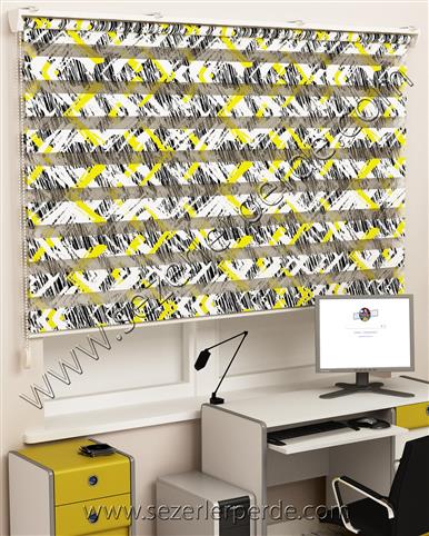 Baskılı Zebra Perde Desen 578