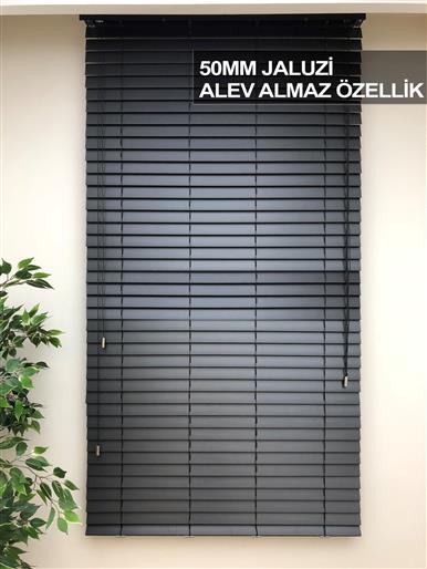 1.Sınıf Polywood Jaluzi Perde Koyu Gri