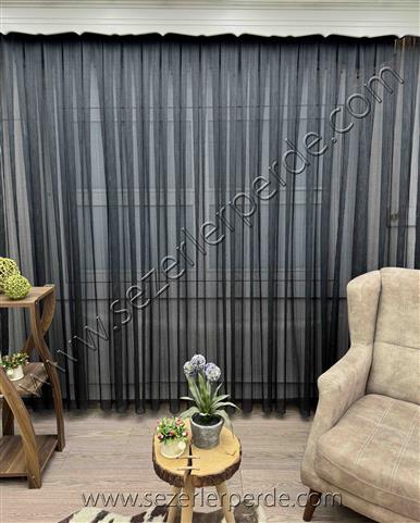 YENİ SEZON ÖRME TÜL PERDE 14139 V-6 GRİ
