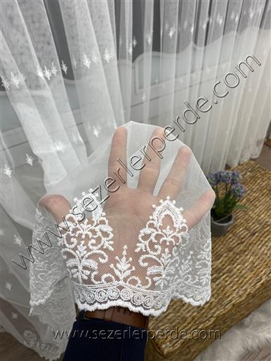 Serpme Nakışlı Tül Perde Grek Mk15(Ekstra İndirimli Ürün)