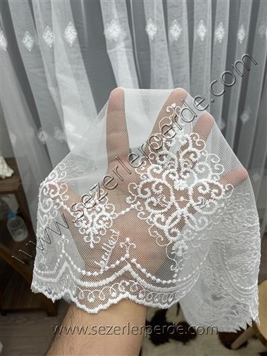 Brillant Serpme Nakışlı Tül Perde Borelli 241331(Ekstra İndirimli Ürün)