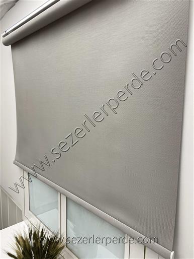 Orjinal PVC Screen Stor Perde Gri