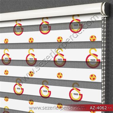 Baskılı Zebra Perde Galatasaray Desen