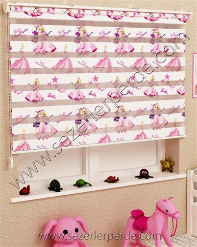 Baskılı Zebra Perde Barbie Bebek