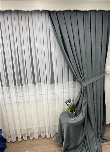 Yeni Sezon Fon Perde New Soft Açık Gri