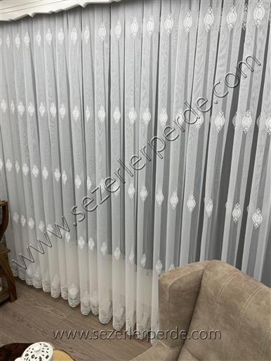 Brillant Lüx Serpme Nakışlı Tül Perde Paris 2410582 TT Zemin