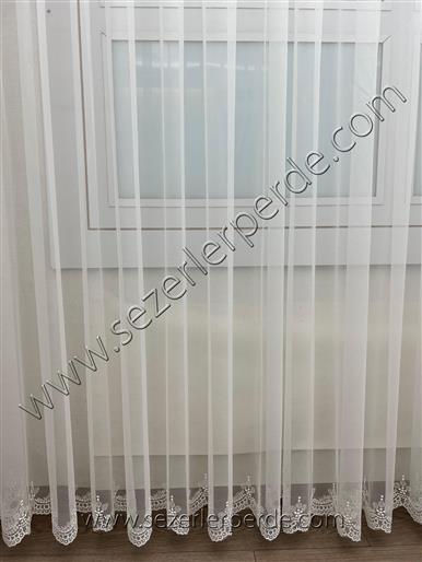 Nakışlı Etek İşlemeli Tül Perde 121252