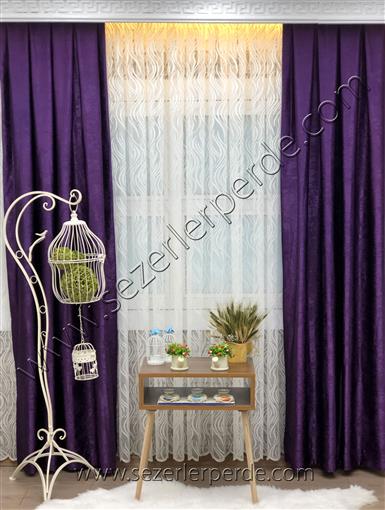 Fon Perde Yeni Sezon Soft Mor