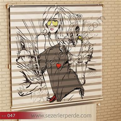Poster Baskılı  Zebra Perde  SZR- 1102