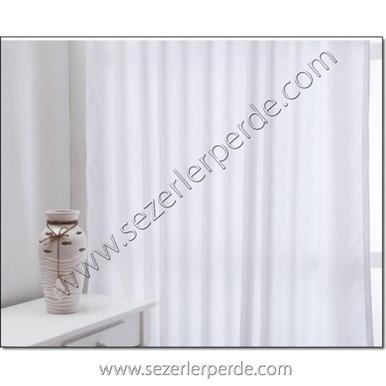LÜX Düz Güneşlik Saten Beyaz
