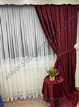 Yeni Sezon Fon Perde New Soft Bordo
