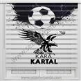 Poster Baskılı  Zebra Perde  SZR-1040 Beşiktaş Kara Kartal