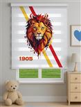 Galatasaray Aslan Baskılı Zebra Perde