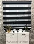 %25 İndirimli Yeni Sezon Plise Zebra Perde Siyah