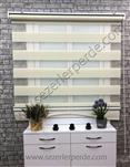 %25 İndirimli Yeni Sezon Zebra Perde Micro Plise Krem