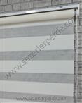 Mikro Plise Zebra Perde Krem