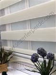 Zebra Perde Micro Plise Krem