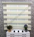 Zebra Perde Micro Plise Krem