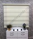 Zebra Perde Micro Plise Krem